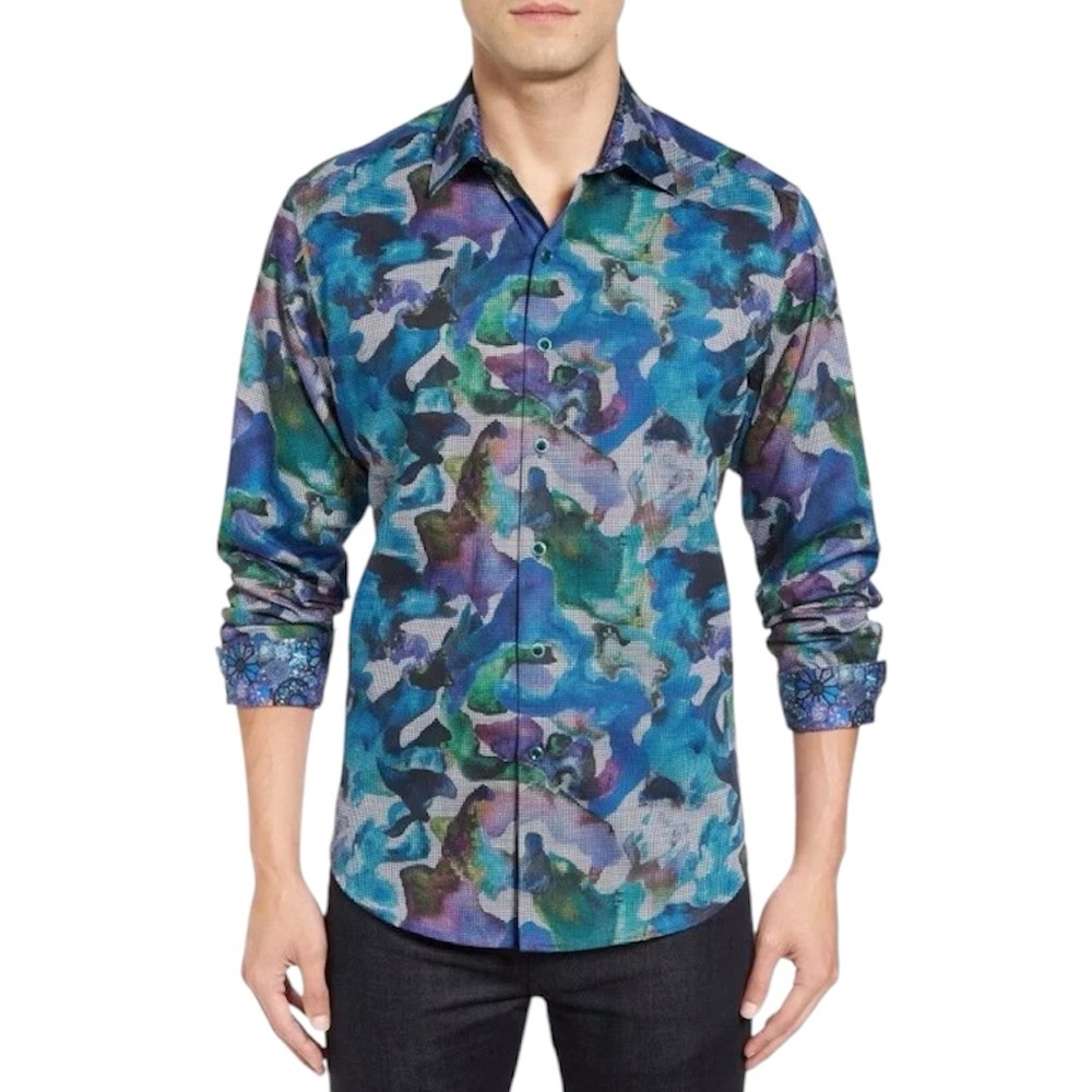 Men's Multicolor Camouflage Shirt